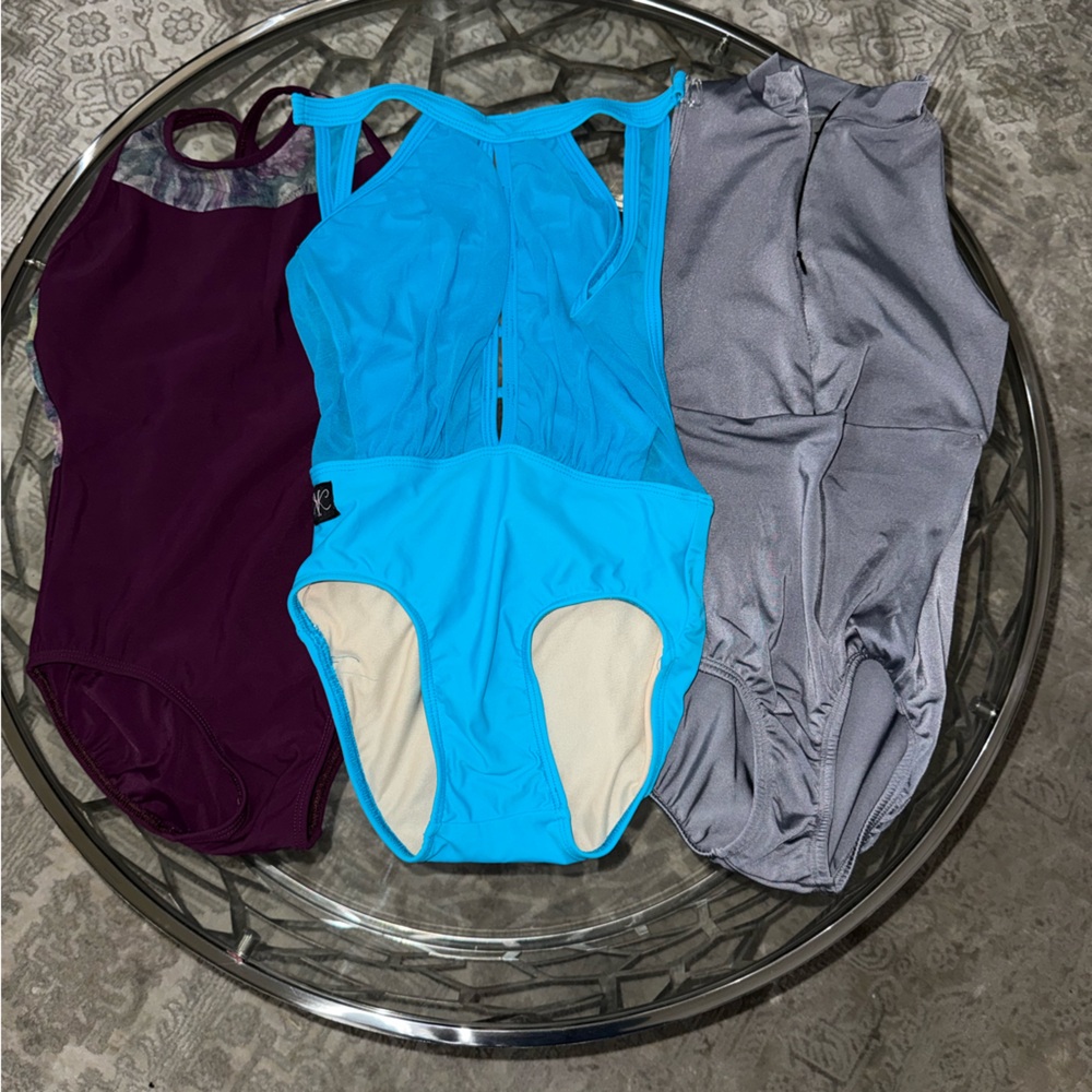 Kids Dance Costume Set - Blue, Purple, and Gray